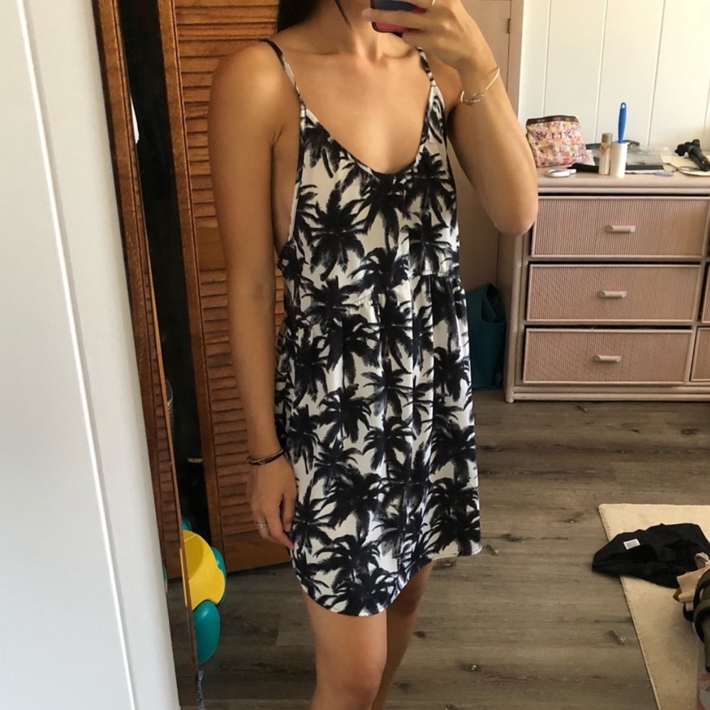 Amuse Society Palm Tree Mini Dress